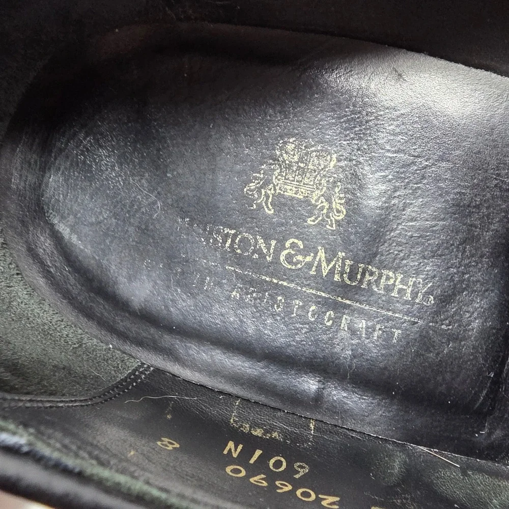 Johnston & Murphy Tassel Loafers Mens 10 D Aristocraft Black Leather Dress Shoes